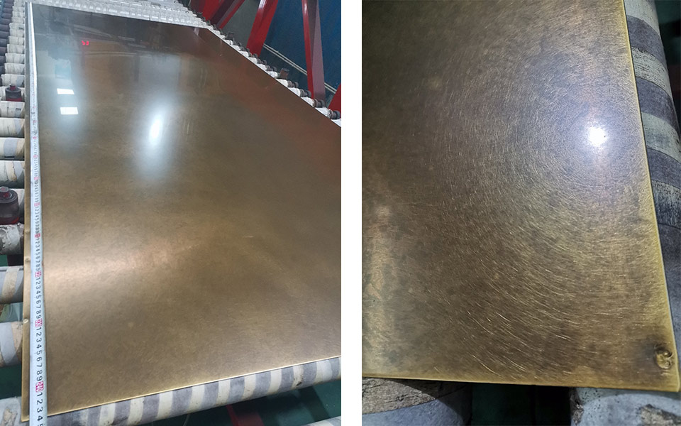 stainless steel bronze finish production