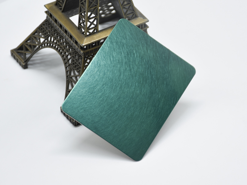 مصنع الفولاذ المقاوم للصدأ ورقة غير اتجاهية إنهاء PVD اللون الأخضر