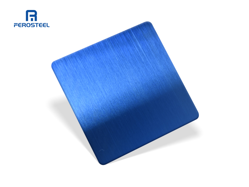 لوح من الفولاذ المقاوم للصدأ بلون أزرق PVD للتوزيع