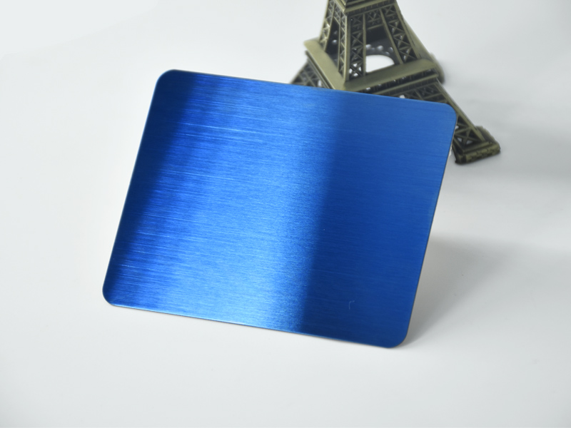 لوح من الفولاذ المقاوم للصدأ بلون أزرق PVD للتوزيع