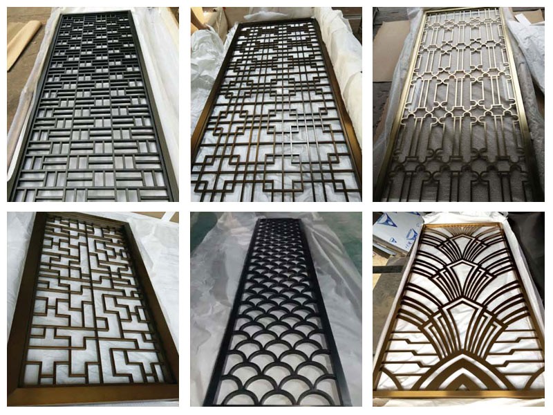 Stainless Steel Decorative Customized Hairline Screen for Indoor Partition\Lobby