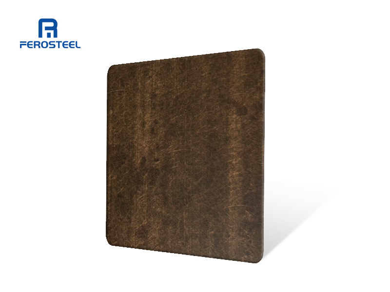 Dark Antique Copper Finish Stainless Steel Sheet – Aged Elegance for Classic Interiors
