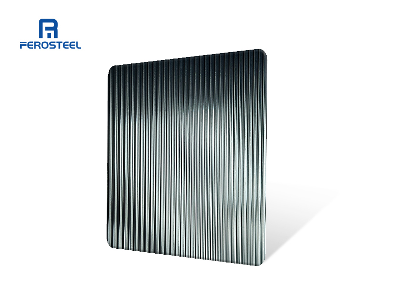Vertical Line Stamped Stainless Steel