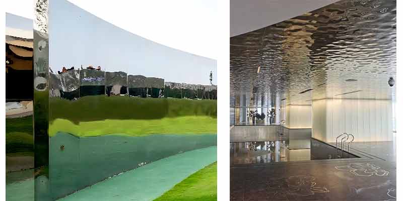 mirror and water ripple stainless steel sheets