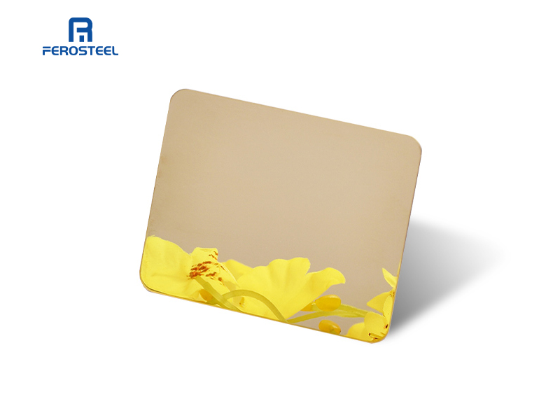 Gold mirror stainless steel sheet