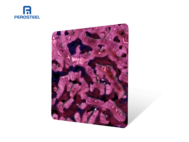 pink medium water ripple stainless steel