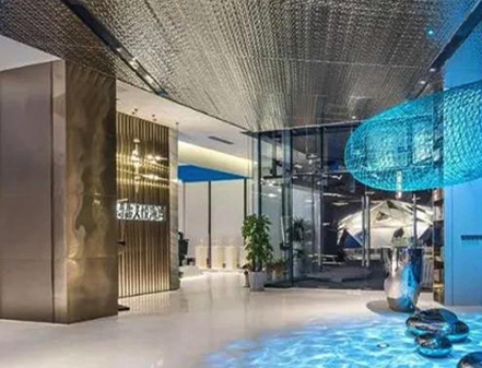 مشروع السقف مع ورقة تأثير تموج الماء