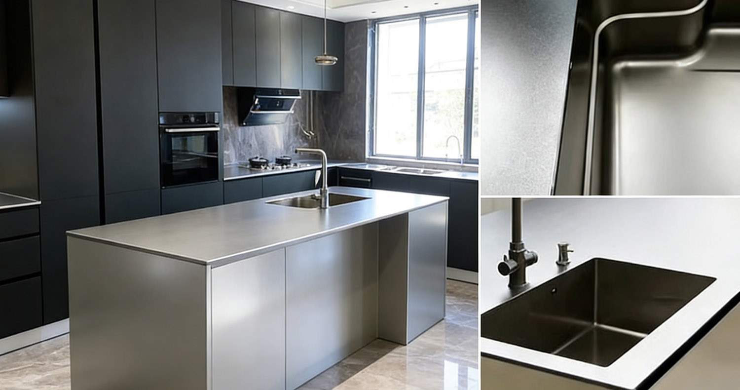 commercial kitchen stainless steel countertop