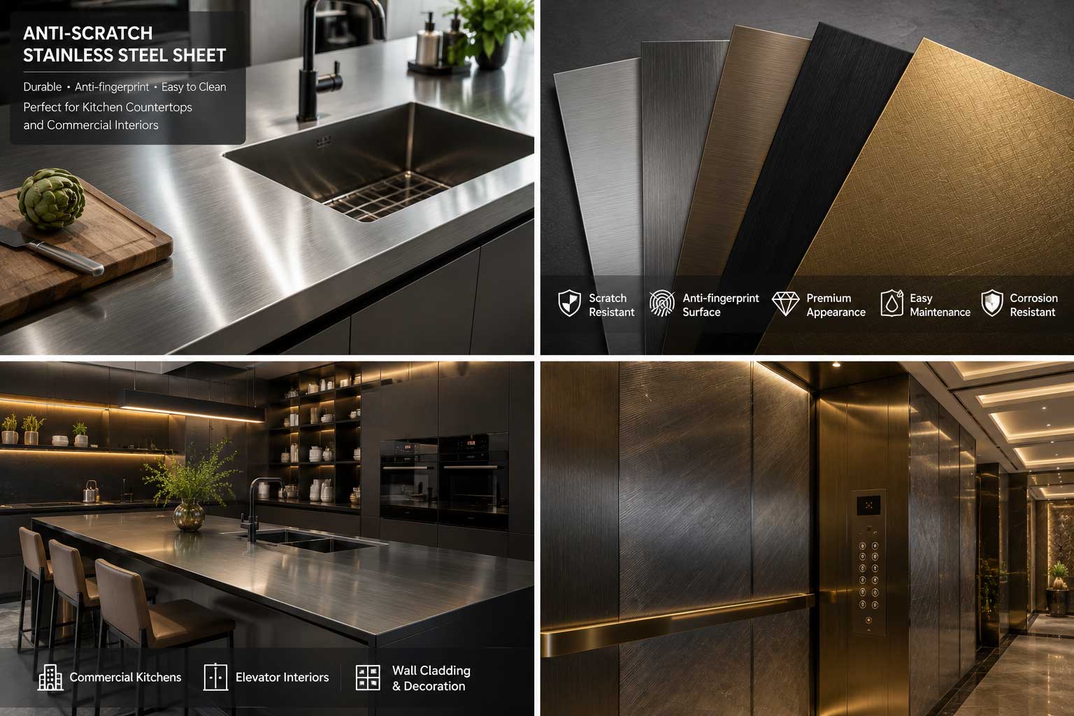 anti-scratch stainless steel sheets