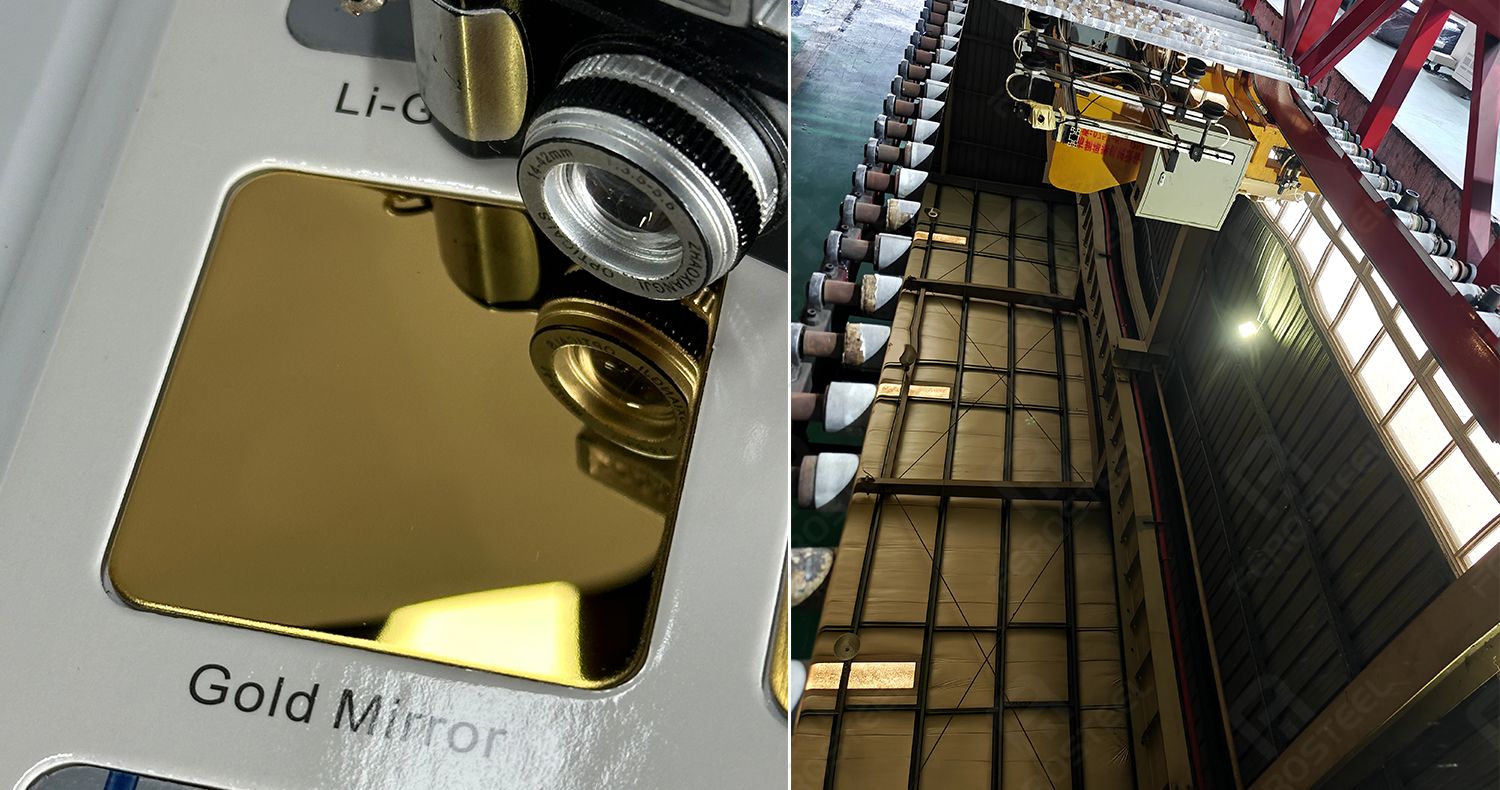 Gold stainless steel sheets